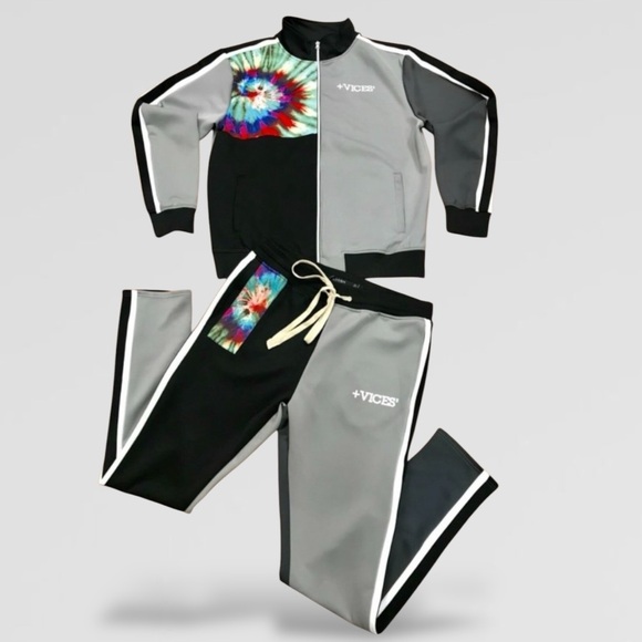 Men's Hudson GreyBlackWhite Tracksuit NWT